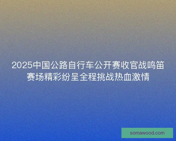 2025中国公路自行车公开赛收官战鸣笛赛场精彩纷呈全程挑战热血激情